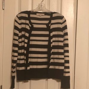 Black & white stripe lightweight cardigan